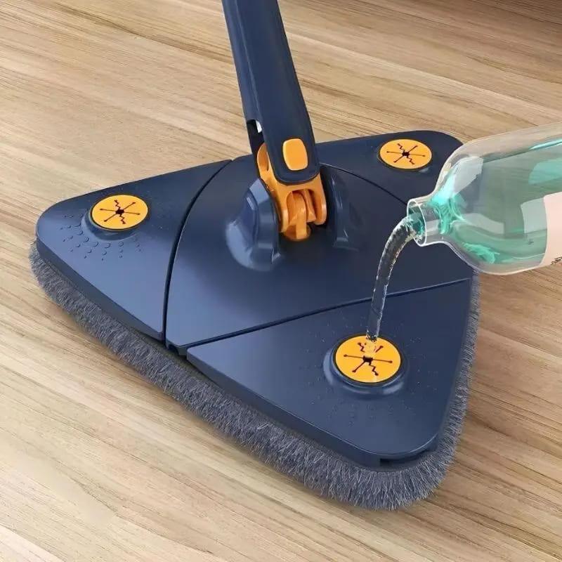 Esfregão Triangular Mop De Limpeza Ajustável Giratório 360° - Agranto