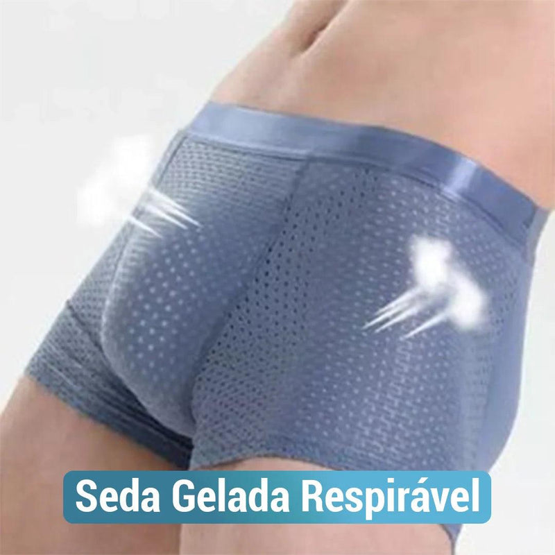 Cueca Boxer Feita em Seda Gelada - Agranto