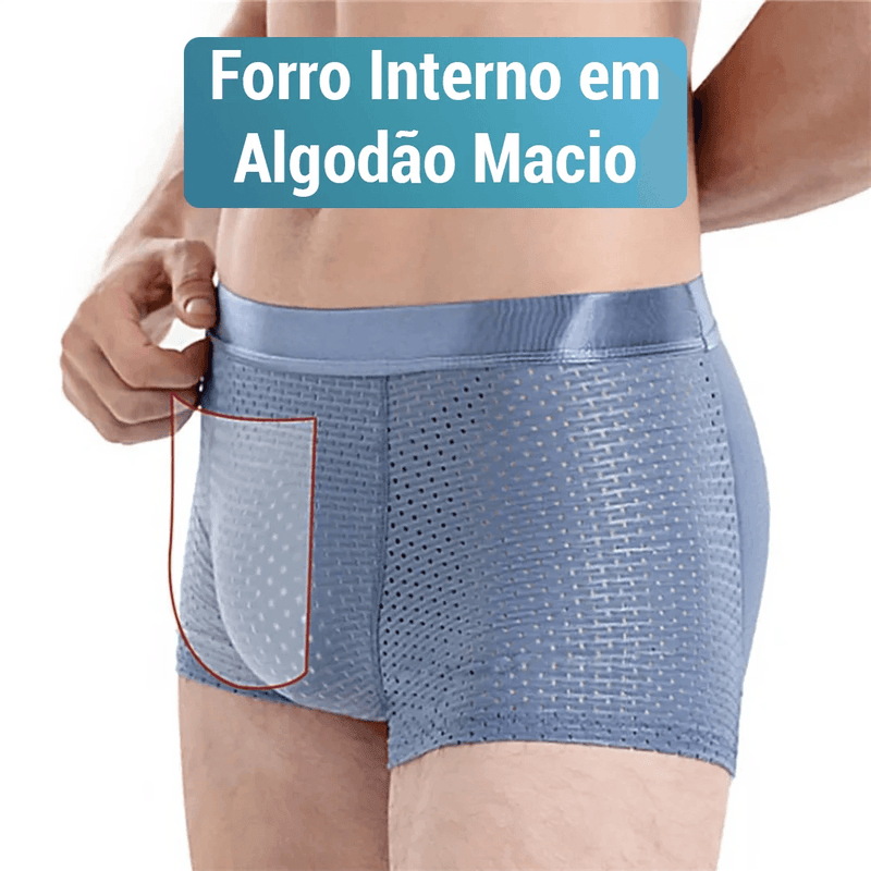 Cueca Boxer Feita em Seda Gelada - Agranto