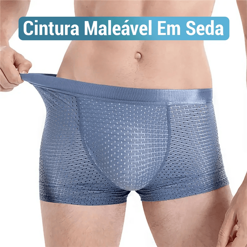 Cueca Boxer Feita em Seda Gelada - Agranto