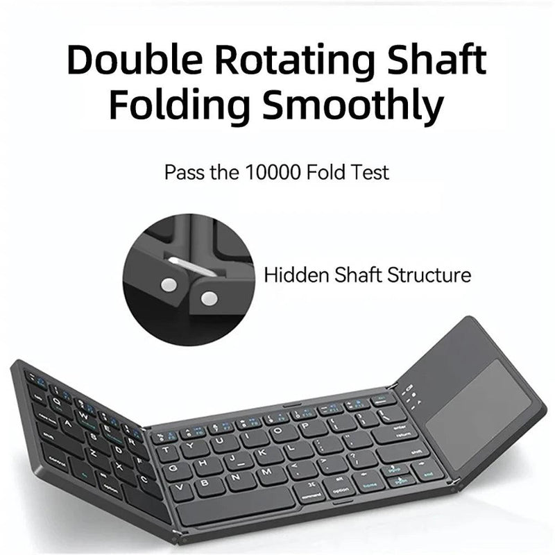 Teclado Bluetooth Dobrável Multi-Device com Touchpad